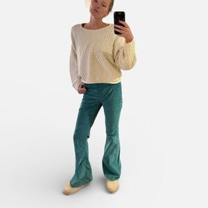 Free People Teal Boot Cut Pants, Size 29